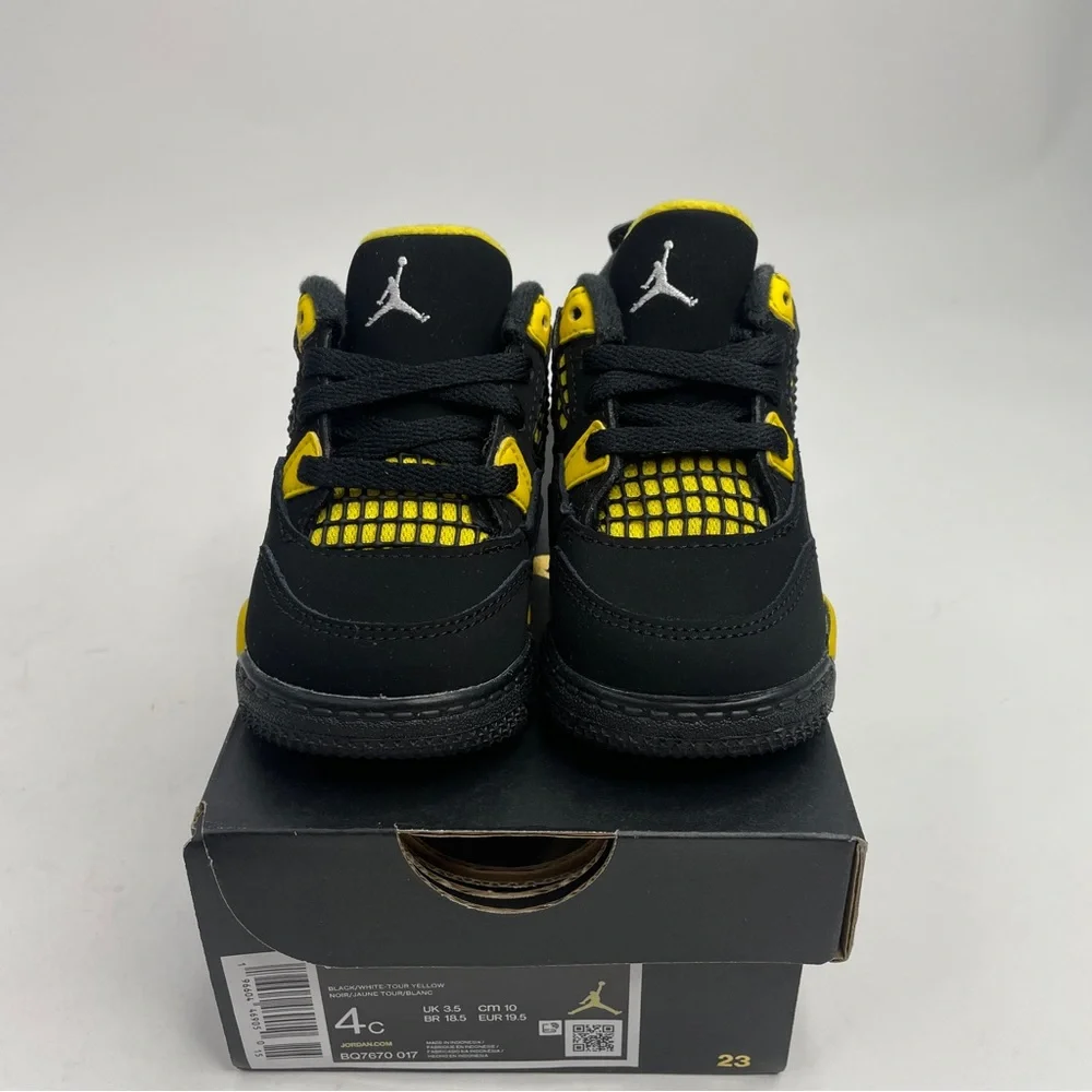 Nike Air Jordan 4 Retro TD “Thunder/Tour Yellow” 2023 - Picture 2 of 4